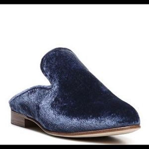 Via Spiga | Women’s Velvet Mules | Blue| 8.5| NWOT
